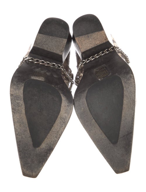 Anine Bing Embossed Leather Animal Print Western Boots