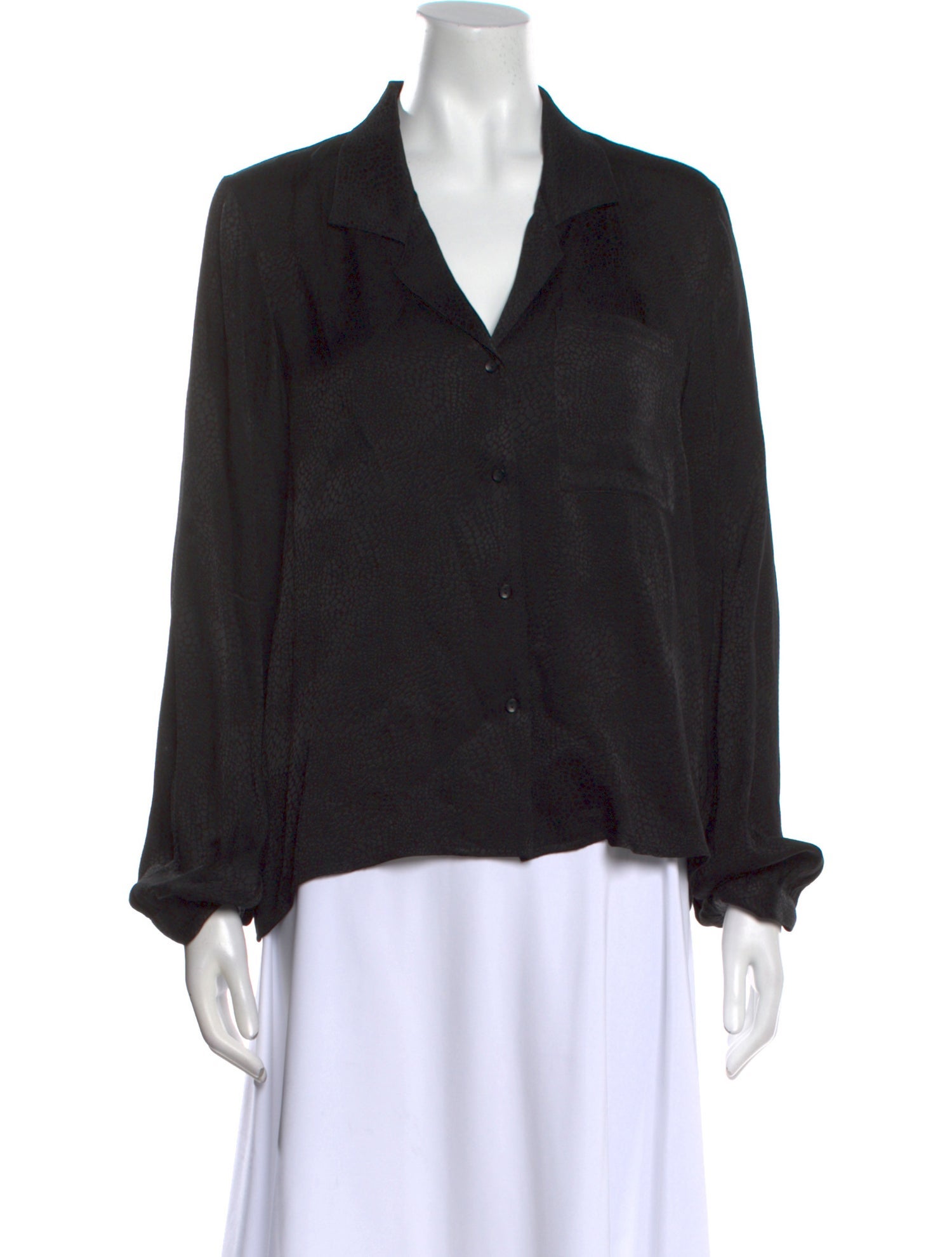 Anine Bing Long Sleeve Button-Up Top