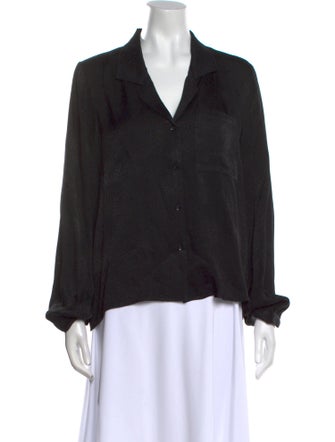 Anine Bing Long Sleeve Button-Up Top