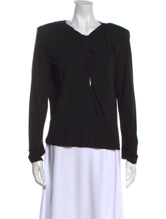 Anine Bing V-Neck Long Sleeve Top