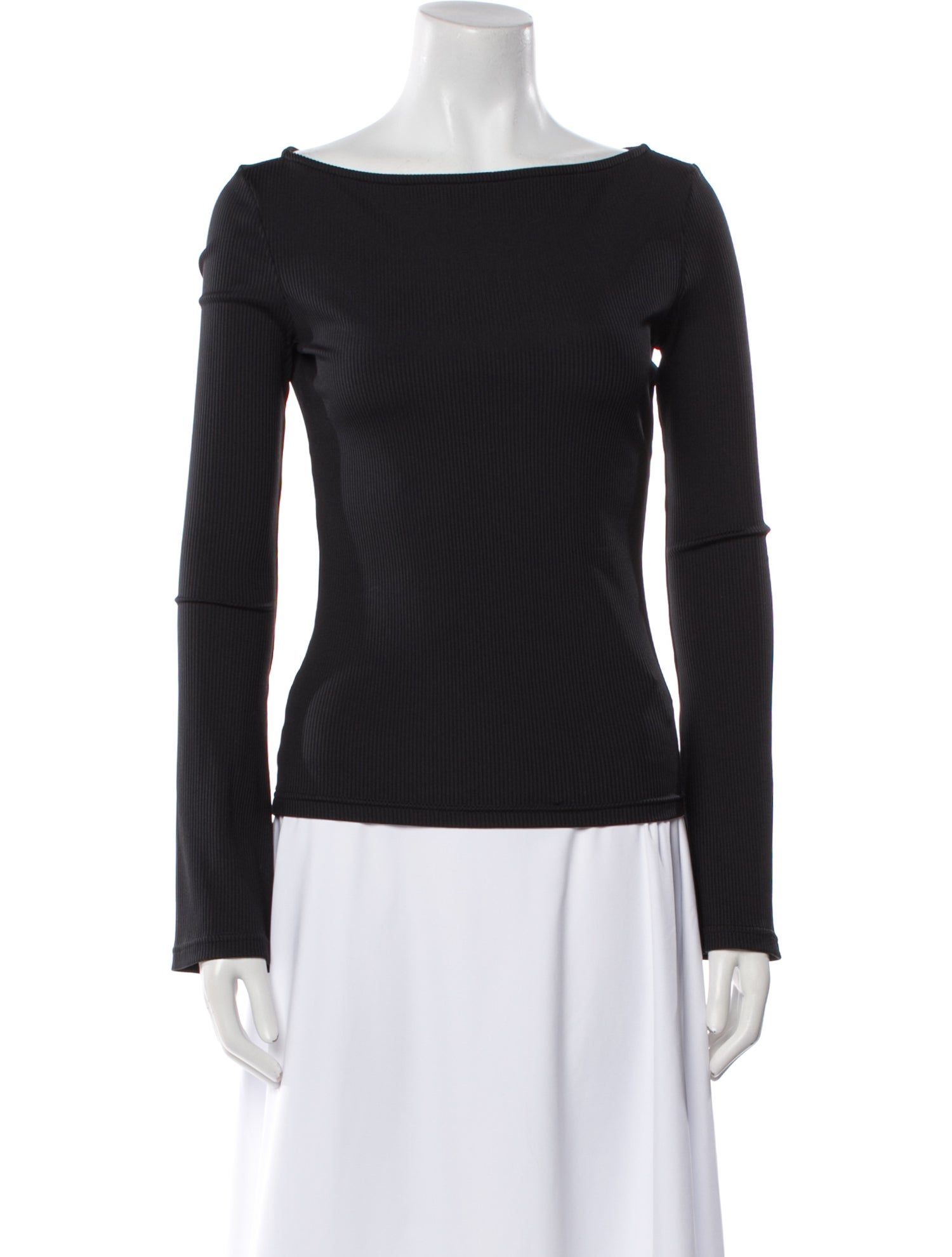 Anine Bing Bateau Neckline Long Sleeve Top