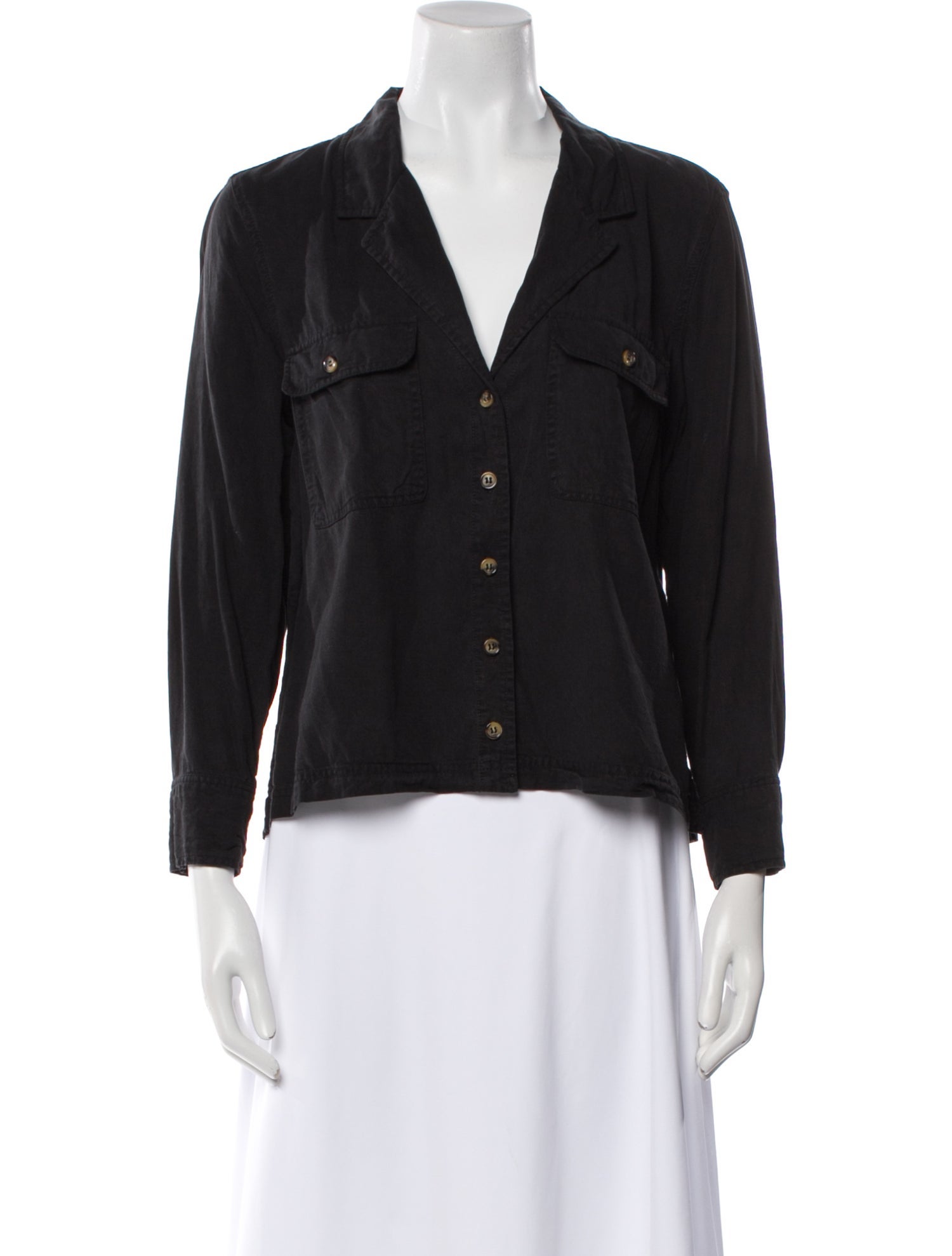 Anine Bing Long Sleeve Button-Up Top