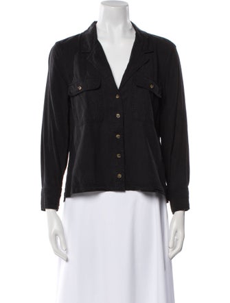 Anine Bing Long Sleeve Button-Up Top