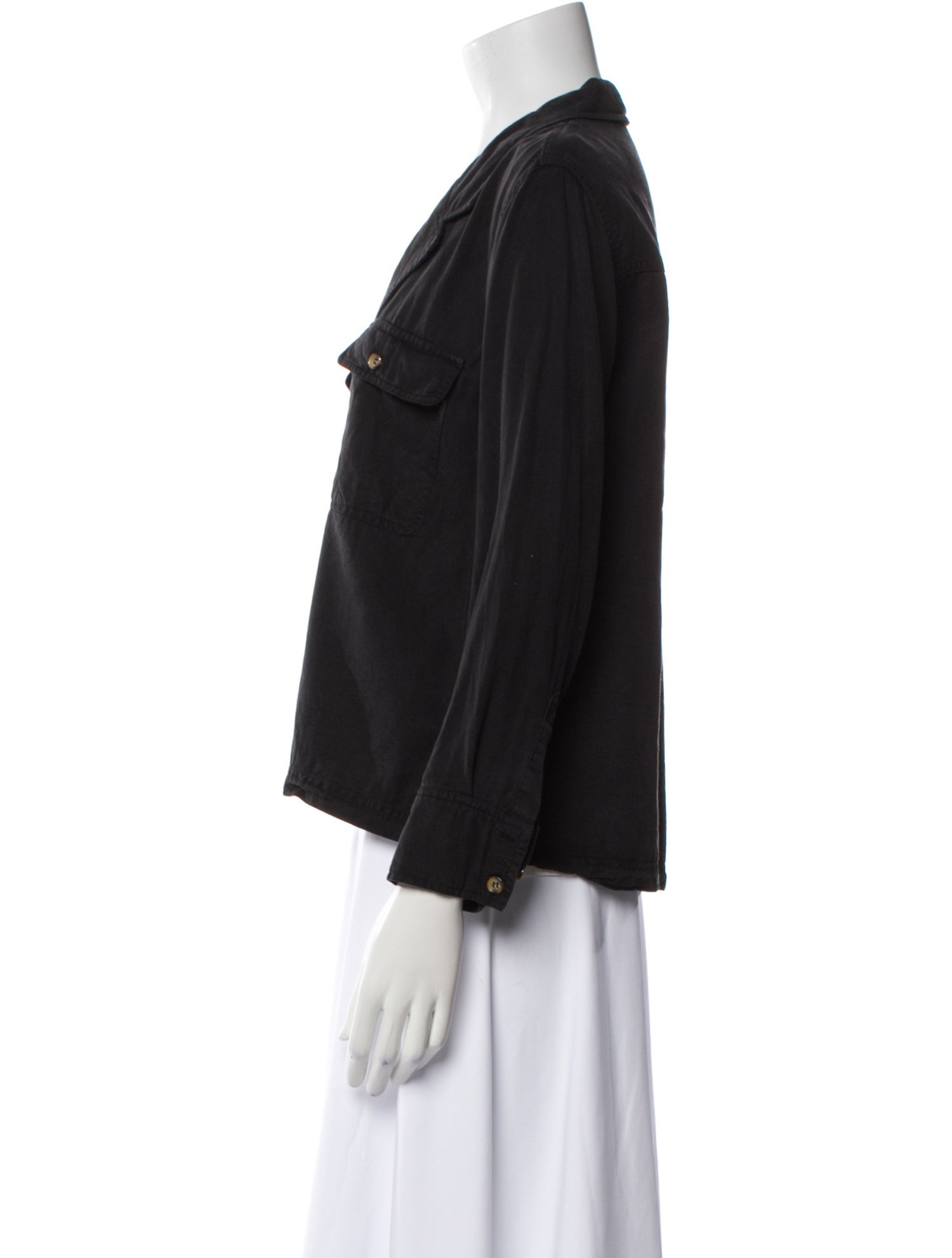 Anine Bing Long Sleeve Button-Up Top