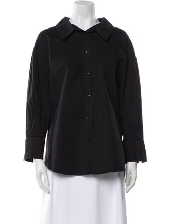 Anine Bing Long Sleeve Button-Up Top
