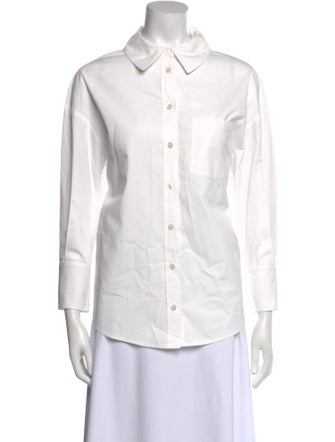 Anine Bing Three-Quarter Sleeve Button-Up Top
