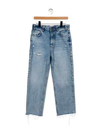 Anine Bing High-Rise Straight Leg Jeans