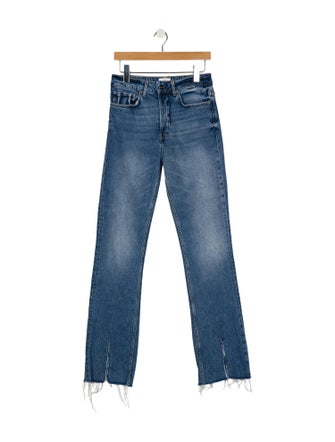 Anine Bing Mid-Rise Straight Leg Jeans