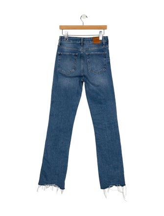 Anine Bing Mid-Rise Straight Leg Jeans