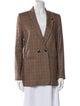 Anine Bing Plaid Print Blazer