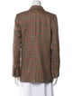 Anine Bing Plaid Print Blazer