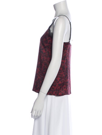 Anine Bing Silk Animal Print Top