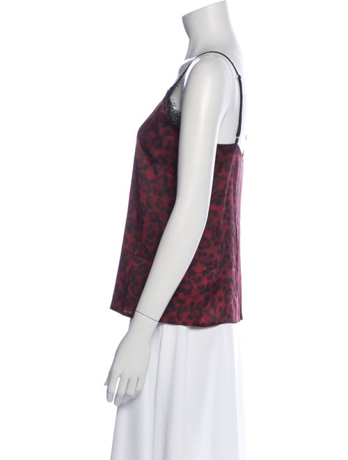 Anine Bing Silk Animal Print Top