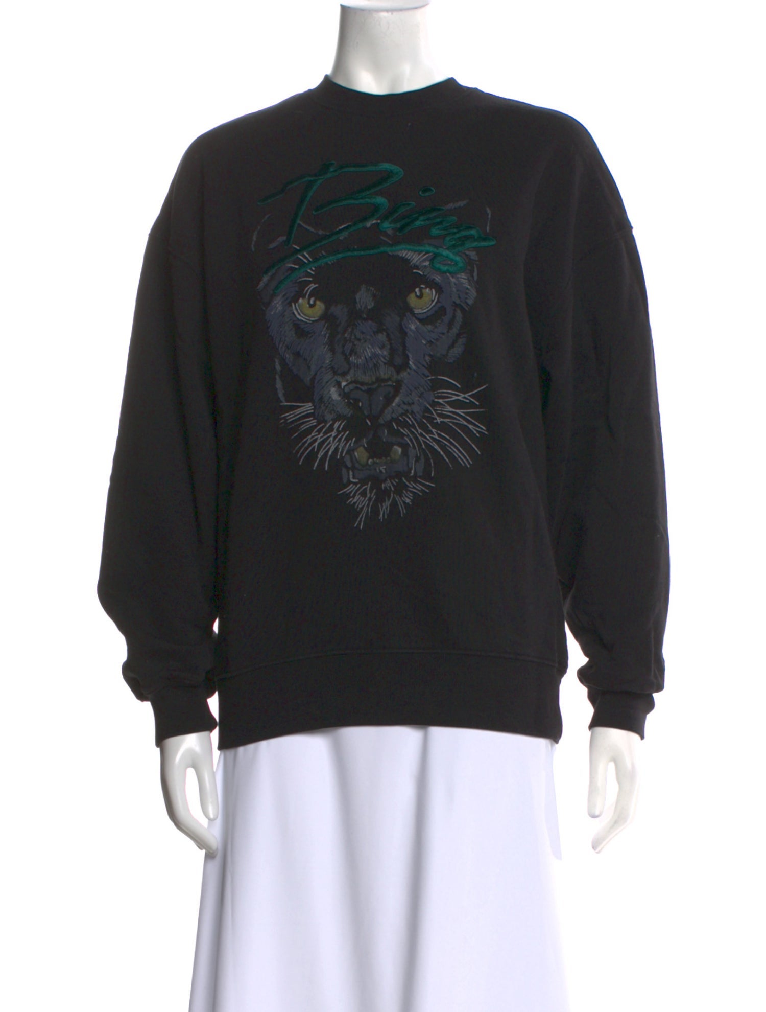 Anine Bing Graphic Print Crew Neck Sweatshirt