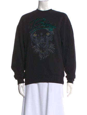 Anine Bing Graphic Print Crew Neck Sweatshirt