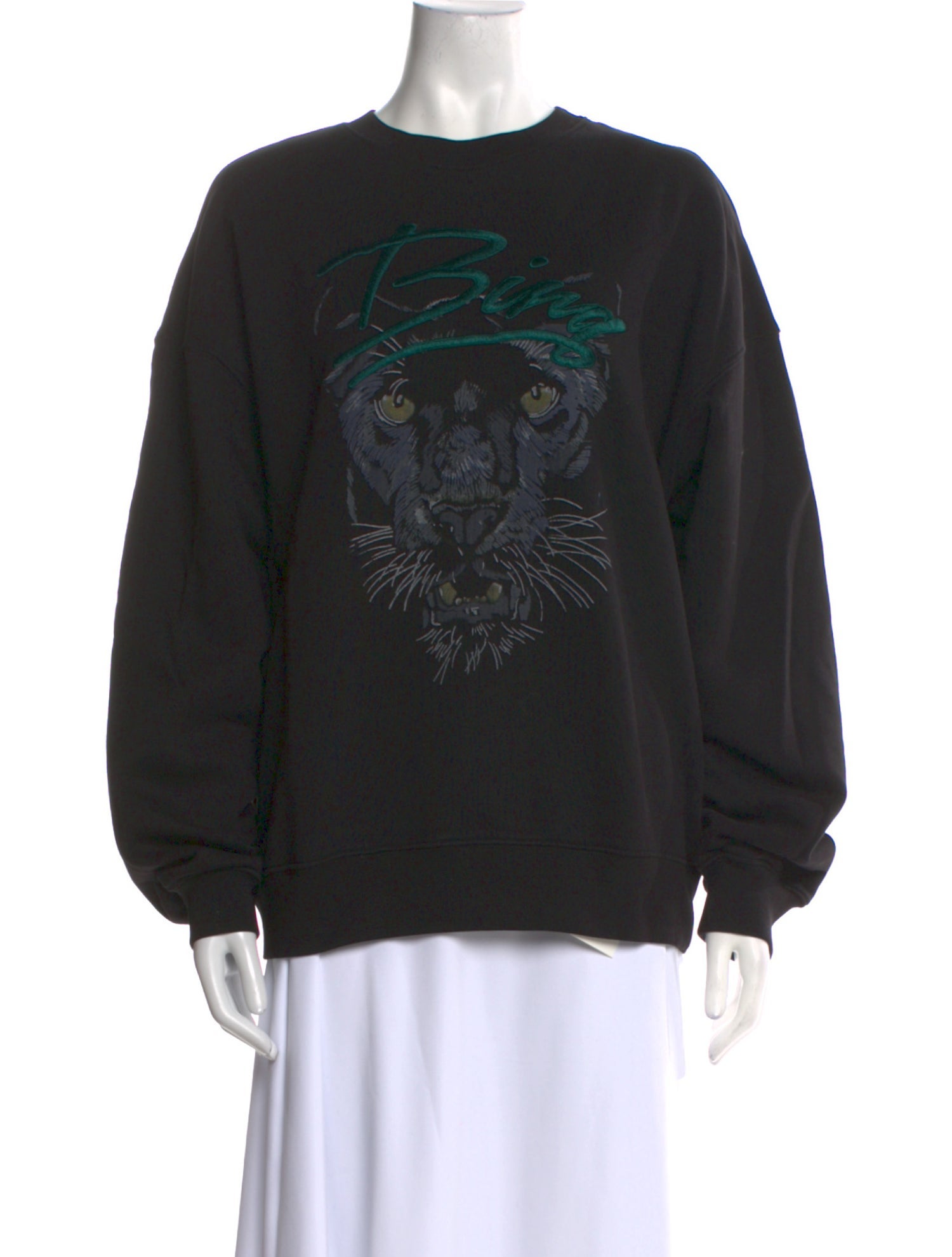 Anine Bing Graphic Print Crew Neck Sweatshirt