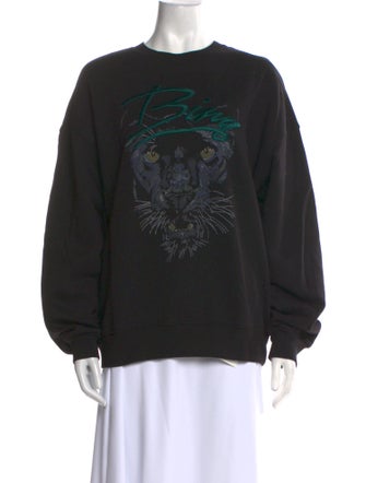 Anine Bing Graphic Print Crew Neck Sweatshirt