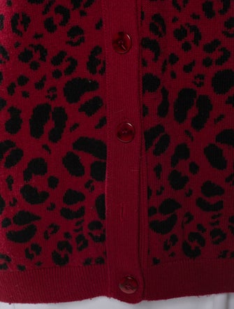 Anine Bing Animal Print V-Neck Sweater