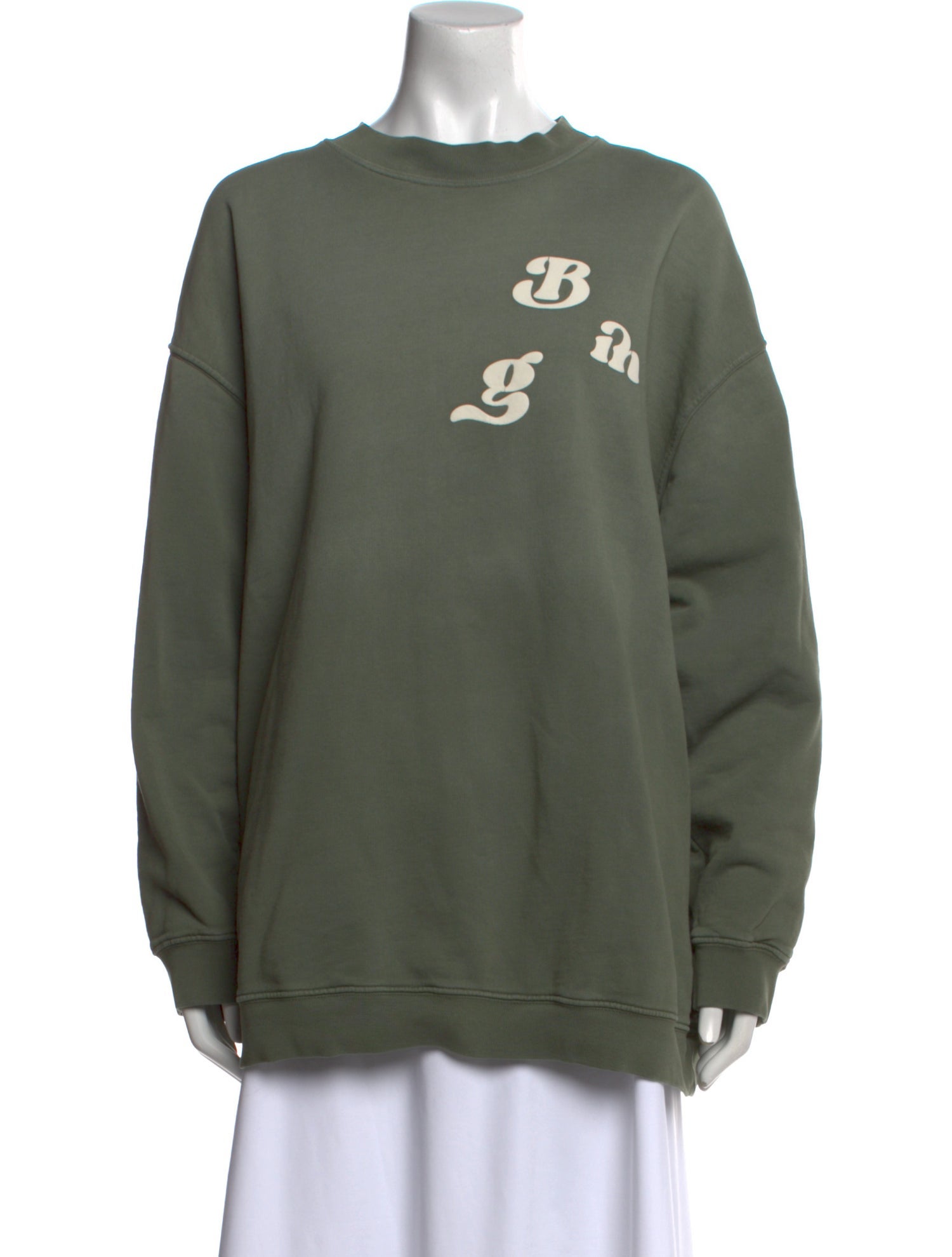 Anine Bing Graphic Print Crew Neck Sweater