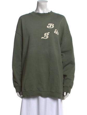 Anine Bing Graphic Print Crew Neck Sweater