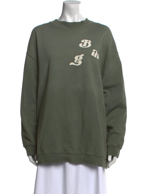 Anine Bing Graphic Print Crew Neck Sweater