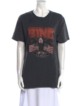 Anine Bing Graphic Print Crew Neck T-Shirt