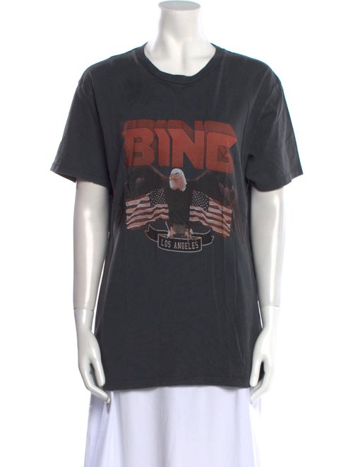 Anine Bing Graphic Print Crew Neck T-Shirt