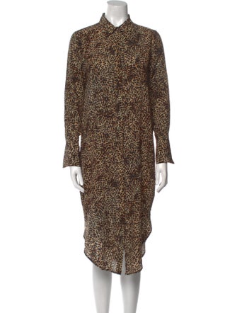 Anine Bing Silk Midi Length Dress