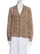 Anine Bing Silk Animal Print Blouse