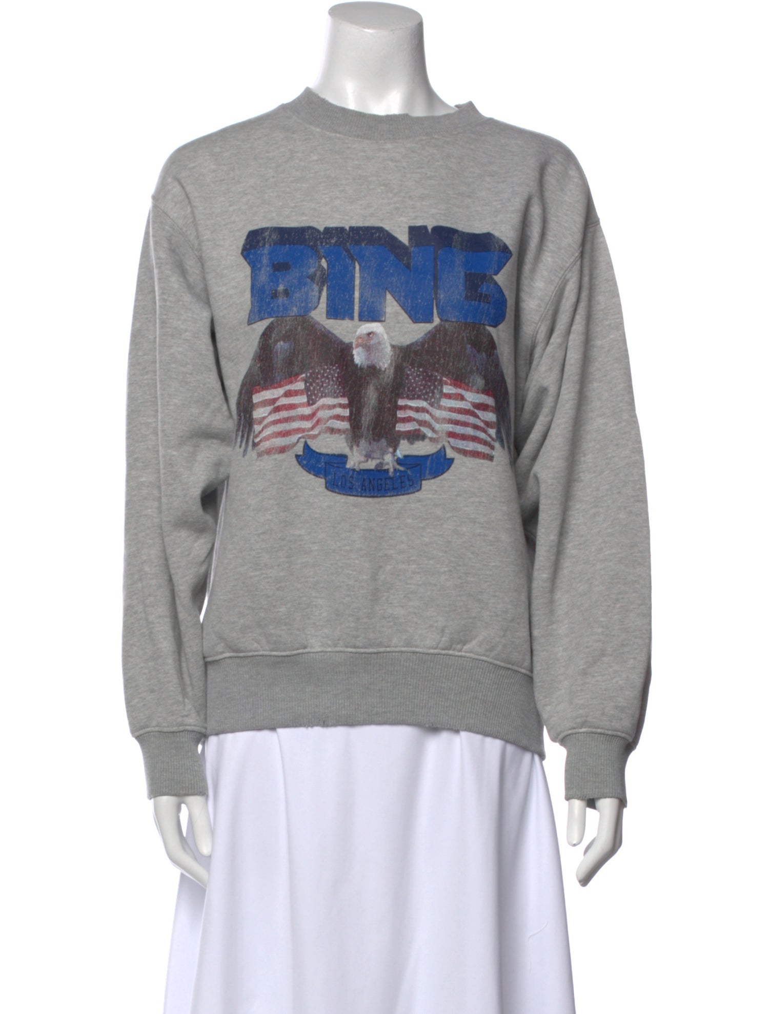 Anine Bing Graphic Print Crew Neck Sweatshirt
