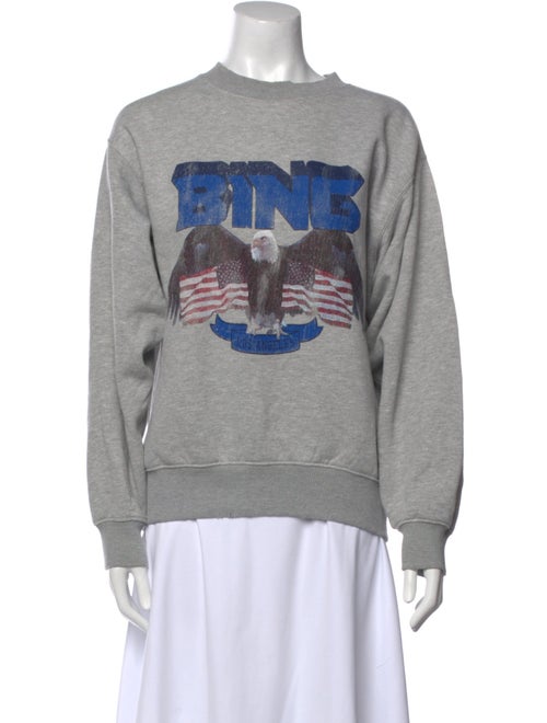 Anine Bing Graphic Print Crew Neck Sweatshirt