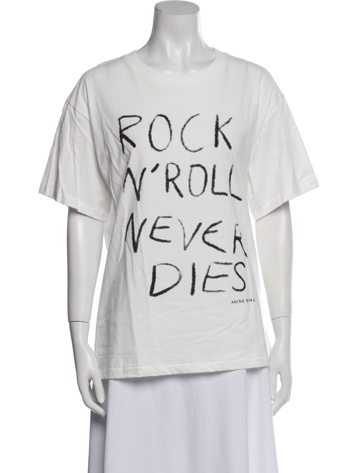 Anine Bing Graphic Print Crew Neck T-Shirt w/ Tags