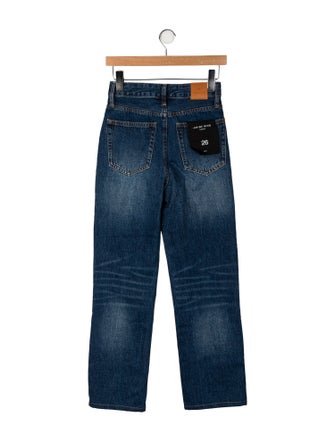Anine Bing Mid-Rise Straight Leg Jeans