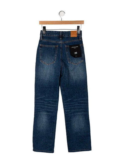 Anine Bing Mid-Rise Straight Leg Jeans