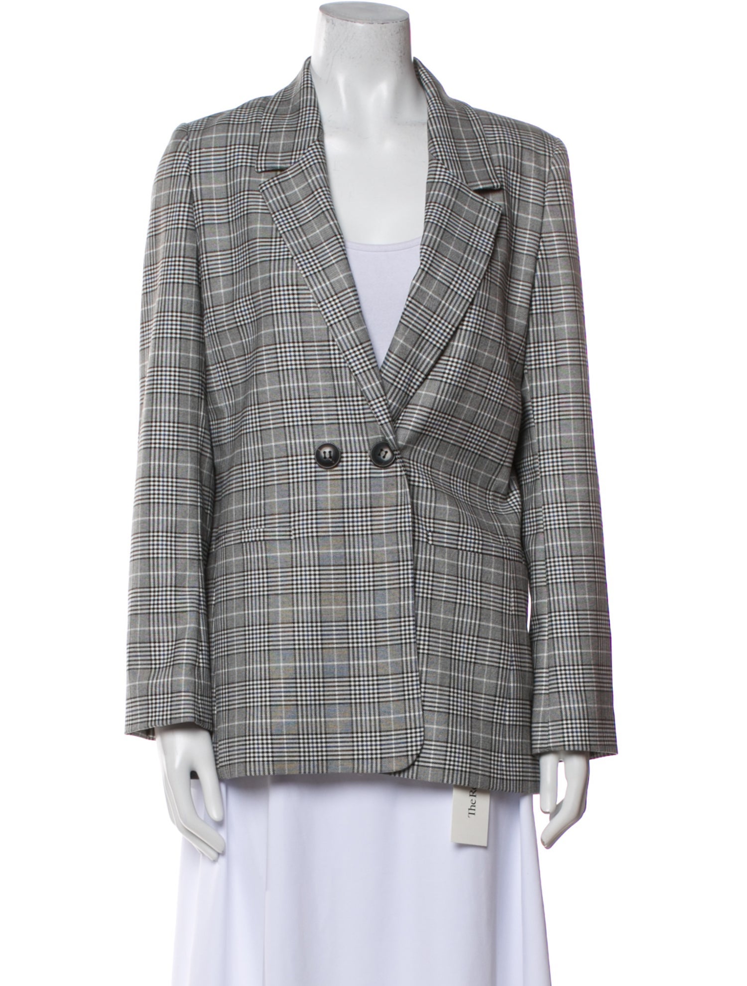 Anine Bing Plaid Print Blazer
