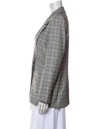 Anine Bing Plaid Print Blazer