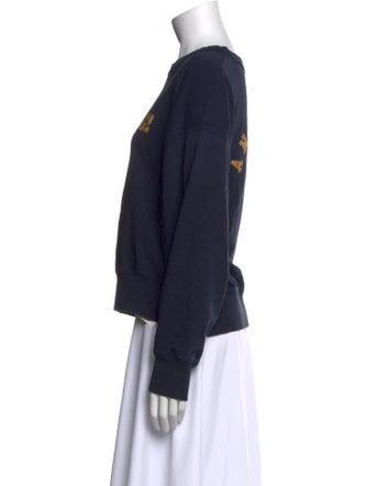 Anine Bing Graphic Print Crew Neck Sweatshirt