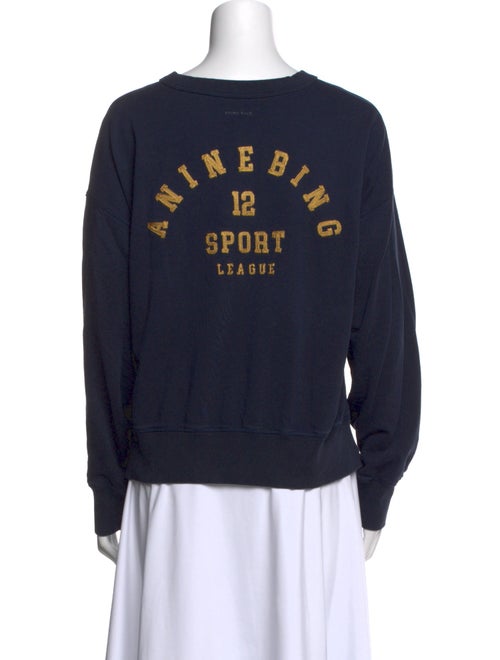 Anine Bing Graphic Print Crew Neck Sweatshirt