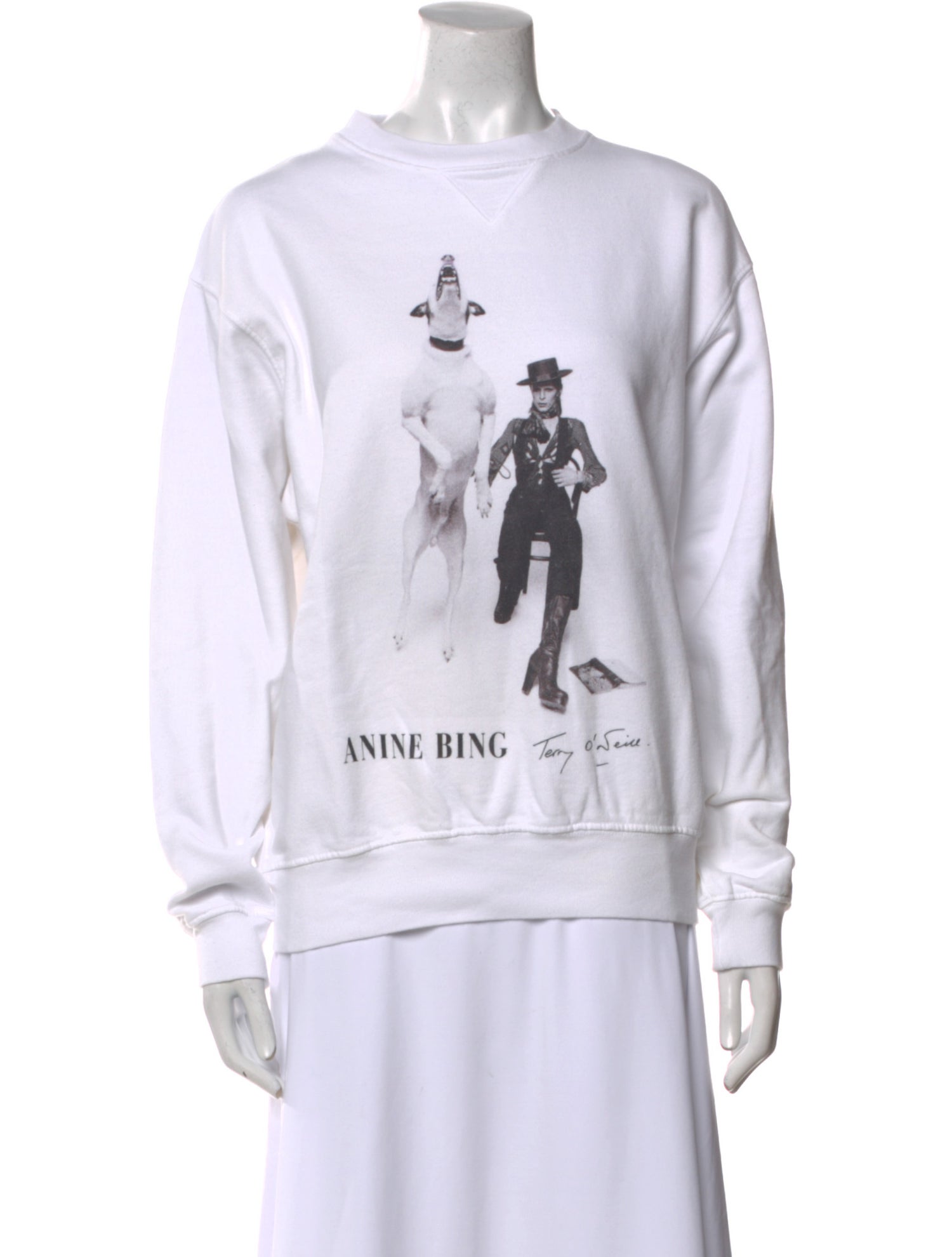 Anine Bing Graphic Print Crew Neck Sweatshirt w/ Tags