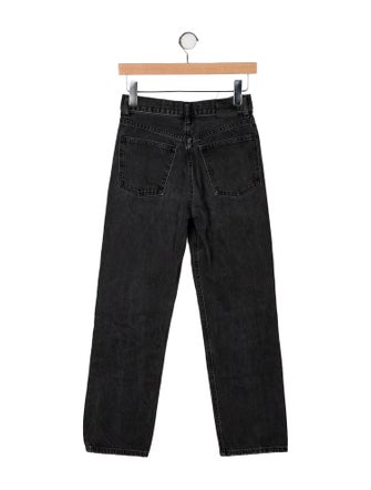 Anine Bing Mid-Rise Straight Leg Jeans