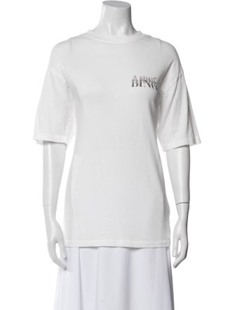 Anine Bing Graphic Print Crew Neck T-Shirt