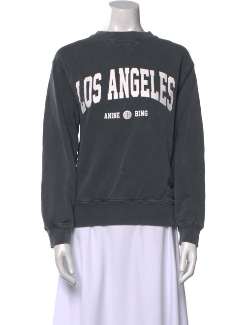 Anine Bing Graphic Print Crew Neck Sweatshirt