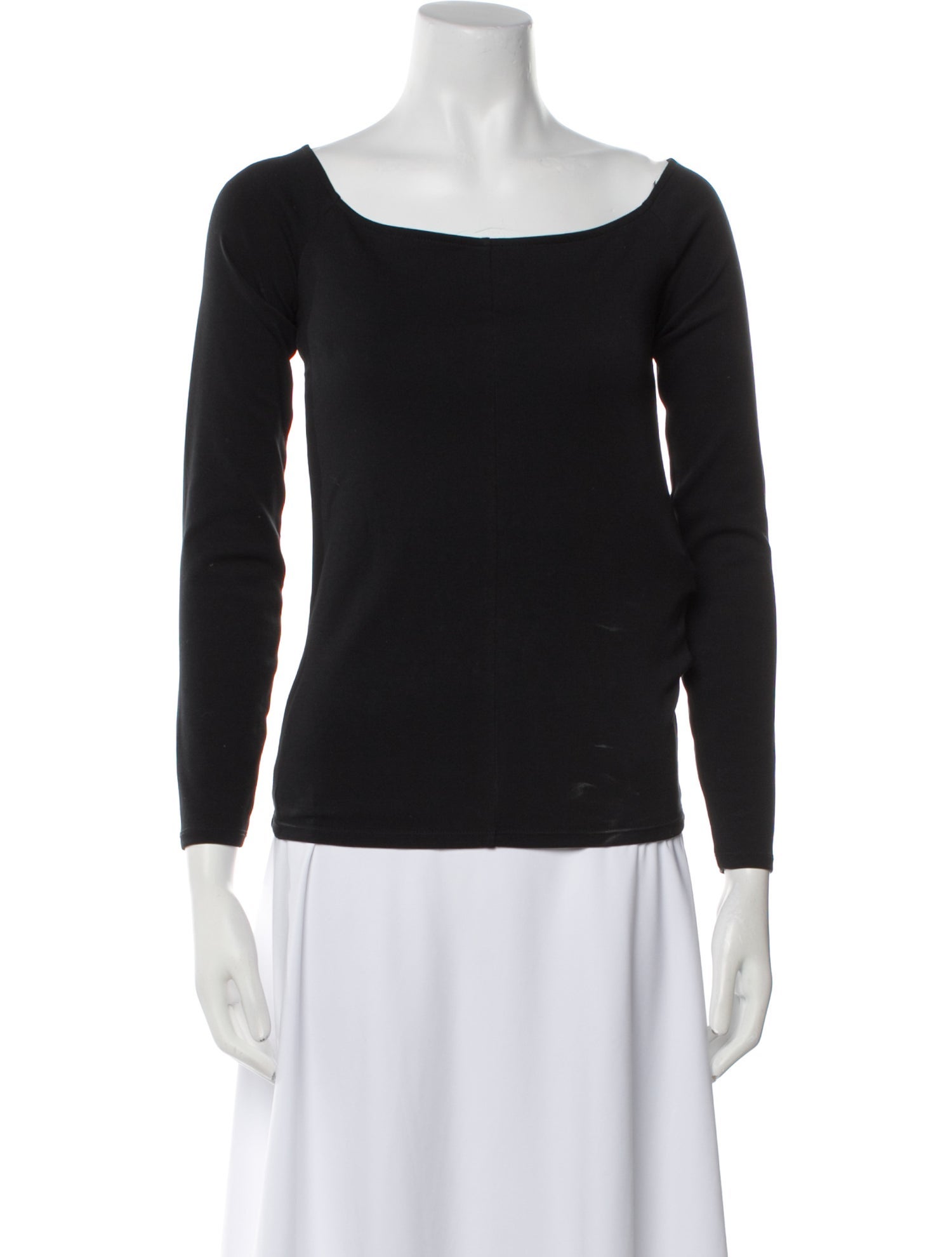 Anine Bing Bateau Neckline Three-Quarter Sleeve Top