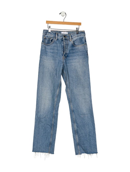 Anine Bing Mid-Rise Straight Leg Jeans