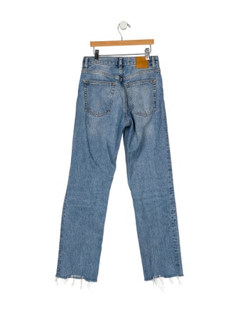 Anine Bing Mid-Rise Straight Leg Jeans