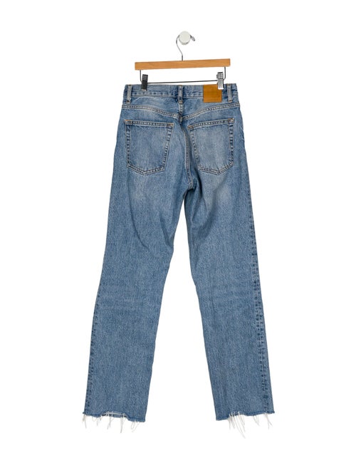 Anine Bing Mid-Rise Straight Leg Jeans