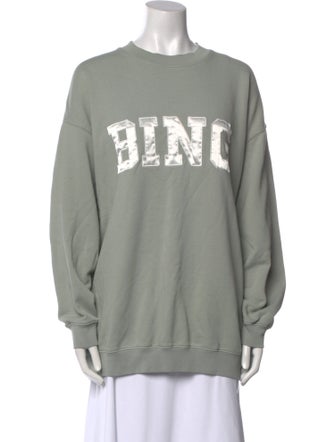 Anine Bing Graphic Print Crew Neck Sweatshirt