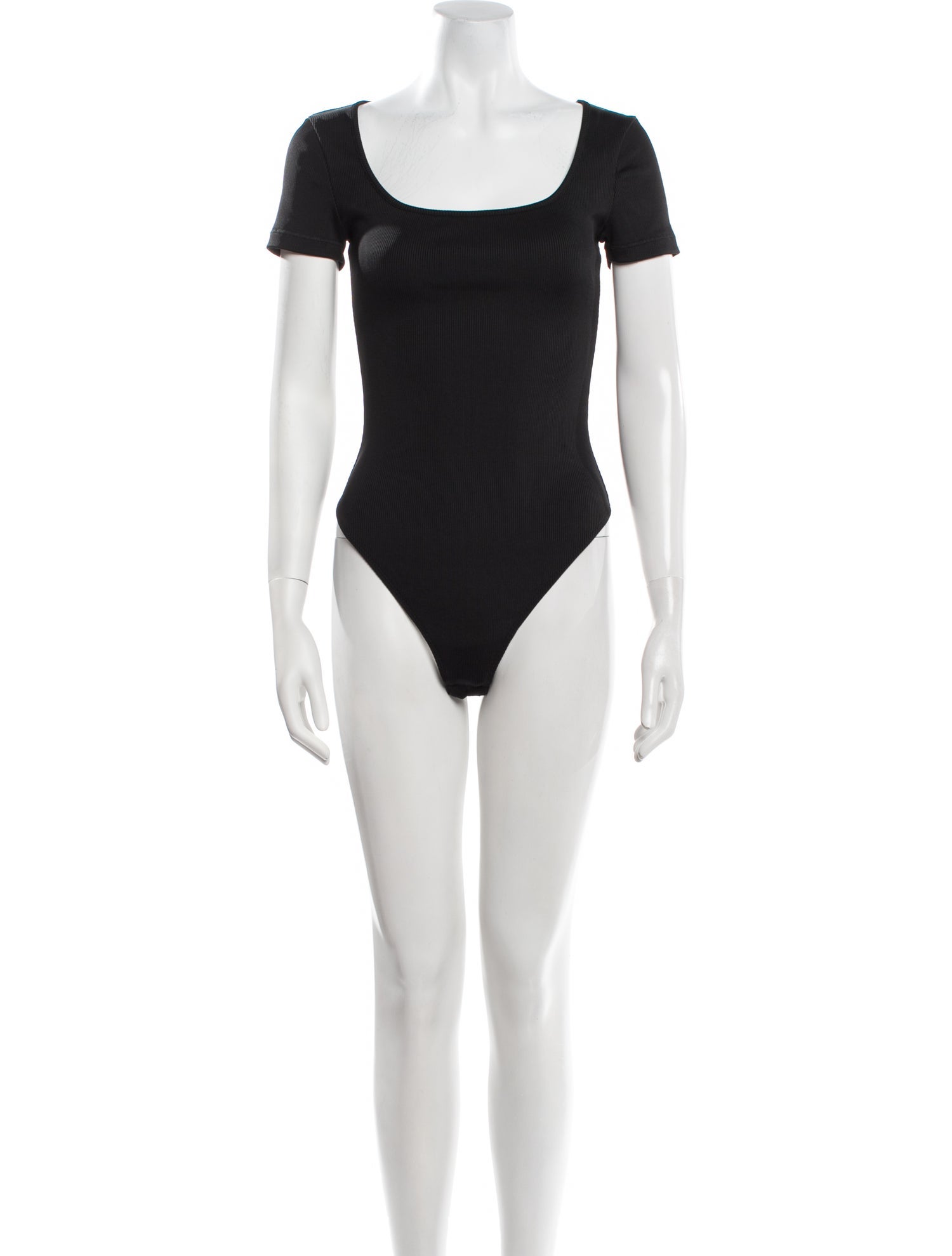 Anine Bing Square Neckline Short Sleeve Bodysuit