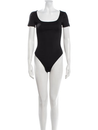 Anine Bing Square Neckline Short Sleeve Bodysuit