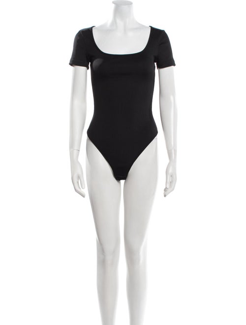 Anine Bing Square Neckline Short Sleeve Bodysuit